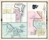 Oconto City, Kewaunee Village, Marinette Village, Wisconsin State Atlas 1878